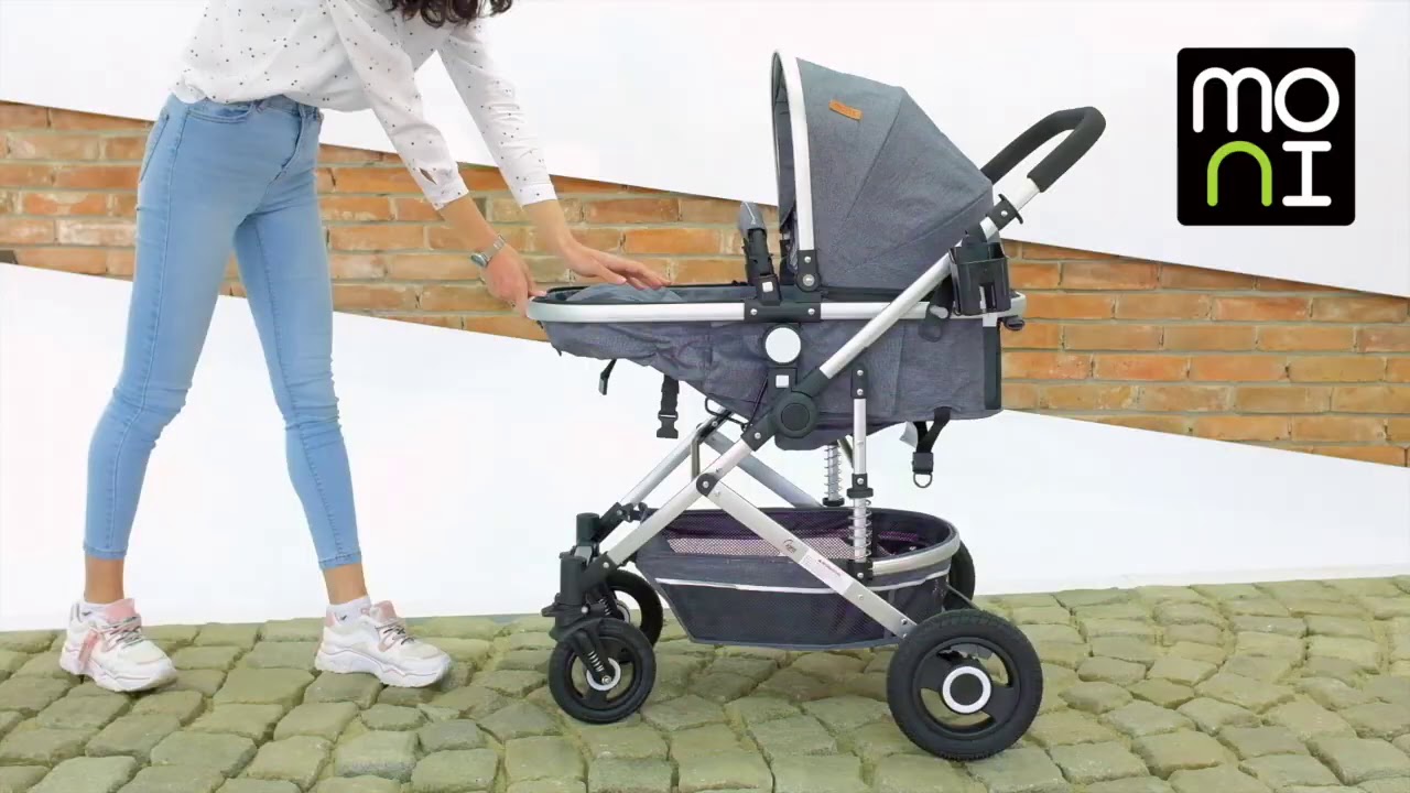 MONI Комбинирана детска количка Ciara - розова