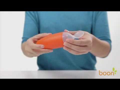 BOON Лъжичка-дозатор за хранене Squirt - Оранжев