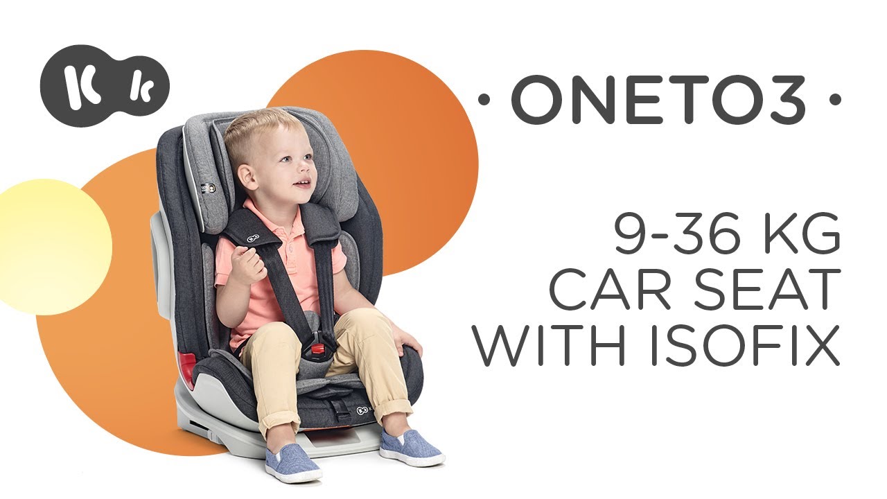 KINDERKRAFT Стол за кола Oneto3 IsoFix (9-36кг.) - сиво/черно