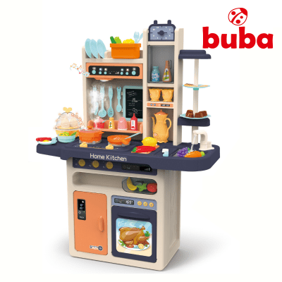 BUBA Детска кухня Home Kitchen 65 части - сива