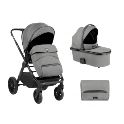 KIKKA BOO Комбинирана количка 2в1 с кош за новородено Tiffany - Light Grey 
