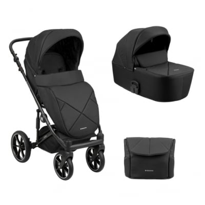 KIKKA BOO Комбинирана количка 2в1 с твърд кош Amani - Black 