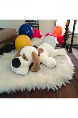 Легнало плюшено куче играчка подходяща за сън - 75см.
