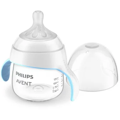 PHILIPS AVENT Тренировъчно шише Natural Response за преход към чаша с дръжки 150мл с биберон без протичане Поток 5, 6м+