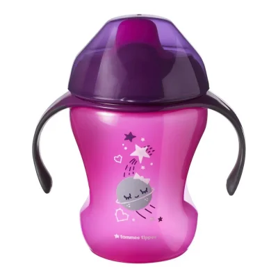 TOMMEE TIPPEE  Неразливаща чаша с мек накрайник 230 мл, 6м+, Розова 44711077