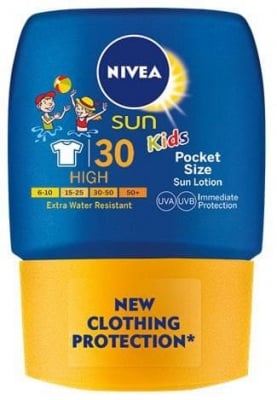 NIVEA Слънцезащитен лосион за деца джобен SPF 30 50мл.