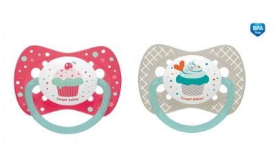 CANPOL Силиконова залъгалка черешка Cupcake( 0-6м)