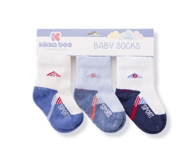 KIKKA BOO Бебешки памучни чорапи SPORT BLUE 1-2 години