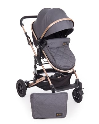 KIKKA BOO Комбинирана бебешка количка 2 в 1 с трансформираща седалка Amaia - Black