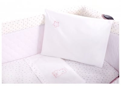 KIKKA BOO Бебешки спален комплект за мини-кошара 5 части My little bear pink