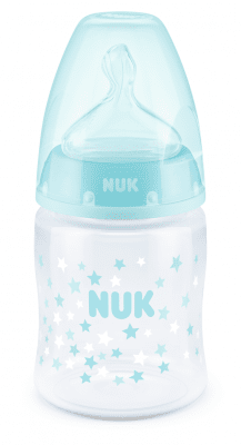 NUK Стъклено шише FC 120мл силикон микс