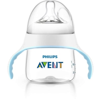 PHILIPS AVENT Шише NATURAL - тренировъчно шише за преход към чаша (с дръжки) 150мл. (4м+)