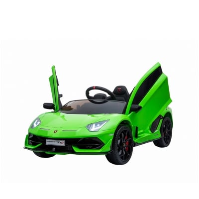 CHIPOLINO Електрическа кола Lamborghini с меки гуми Eva - зелена
