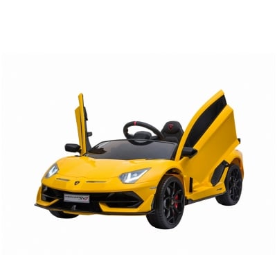 CHIPOLINO Електрическа кола Lamborghini с меки гуми Eva - жълта