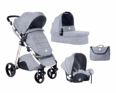 KIKKA BOO Комбинирана количка 3в1 Ugo - Light Grey Melange 2020