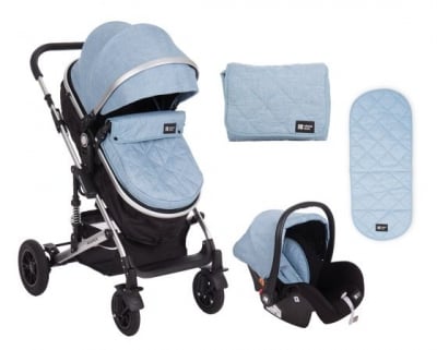 KIKKA BOO Комбинирана количка 3в1 с трансформираща седалка Amaia - Blue