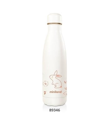MINILAND BABY Термо бутилка с меко покритие 500мл. - Natur (зайче)