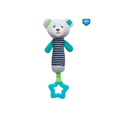 CANPOL Мека играчка с дрънкалка (0м.+) Bears - сива