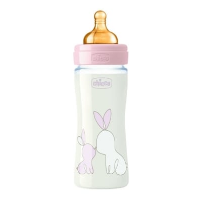 CHICCO Стъклено шише Original Touch 240мл. - момиче