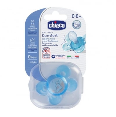 CHICCO Залъгалка Physio Comfort силиконов биберон (0-6м.) (1бр.)