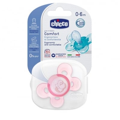 CHICCO Залъгалка Physio Comfort силиконов биберон (0-6м.) (1бр.)