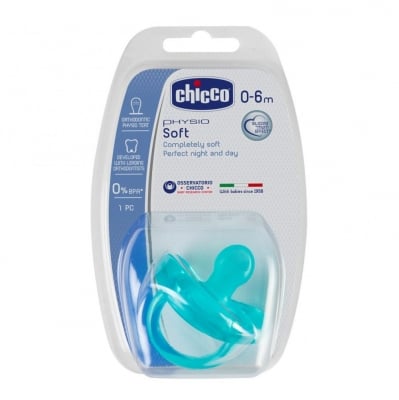 CHICCO Силиконова залъгалка Physio Soft (0-6м.) (1бр.)