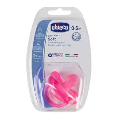 CHICCO Силиконова залъгалка Physio Soft (0-6м.) (1бр.)