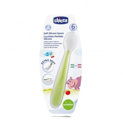 CHICCO Мека силиконова лъжичка (6+м.)