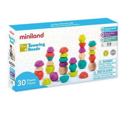 MINILAND Форми за подреждане (30 елемента +16 карти) Towering Beads