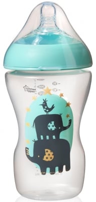 TOMMEE TIPPEE Шише за хранене ULTRA 340мл. (3м+) с декорация - синьо