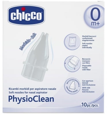CHICCO Меки накрайници за физиологичен аспиратор - 10 бр.