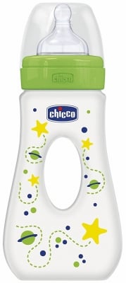 CHICCO Шише за лесно хващане ПП със силиконов биберон 240 мл