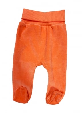 TOPOLINO Бебешки плюшени ританки широк ластик - оранжев