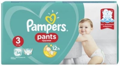 PAMPERS Гащи еднократни 3-Midi (6-11кг.) - 54бр./п.