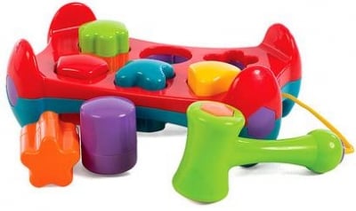 PLAYGRO Активна играчка с форми за подреждане и чук