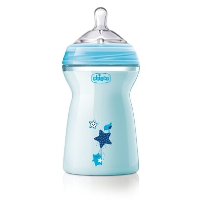 CHICCO Шише със силиконов биберон 330мл. (6м+) Natural Feeling - момче