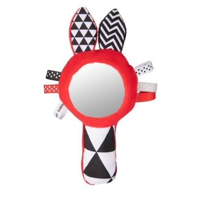 CANPOL Мека контрастна играчка със свирка и огледало - Sensoty Toys