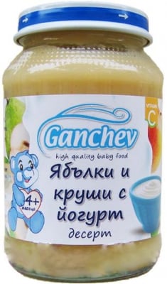 GANCHEV Десерт от ябълки и круши с йогурт 190гр.
