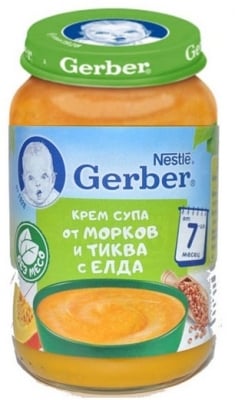 GERBER Пюре Крем супа от морков и тиква с елда 190гр.