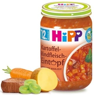 HIPP Био яхния с картофи и телешко 250гр.