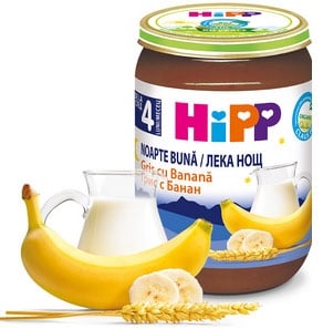 HIPP Млечна каша Лека нощ грис с банан 190гр.
