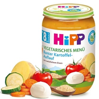 HIPP БИО Зеленчуци с моцарела на фурна 220 гр.