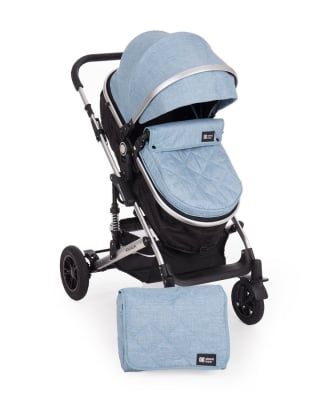 KIKKA BOO Комбинирана бебешка количка 2 в 1 с трансформираща седалка Amaia - Blue