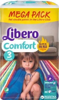 LIBERO COMFORT 3 Пелени (5-8кг.) 88 броя