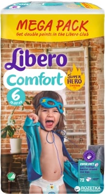 LIBERO COMFORT 6 Пелени (12-22кг.) 72 броя