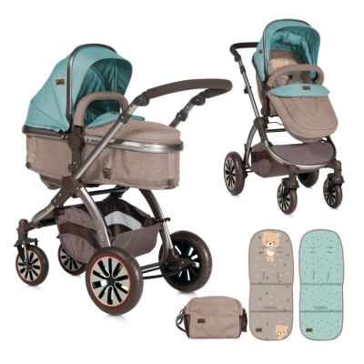 LORELLI Комбинирана количка Aurora 2в1 - Beige&Green Bear
