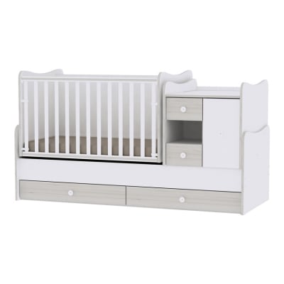 LORELLI Легло MiniMAX New 72/190 - бял/светъл дъб