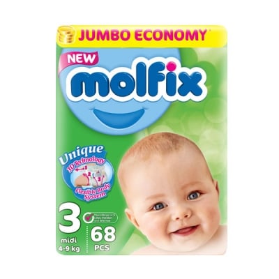 MOLFIX JUMBO 3 Пелени (4-9кг.) 68 броя