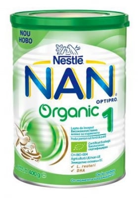 NAN Organic 1  Адаптирано мляко за кърмачета  400 гр.