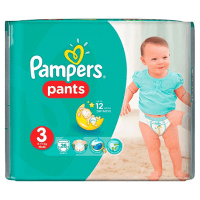 PAMPERS PANTS 3 Гащи (6-11кг.) 26 броя